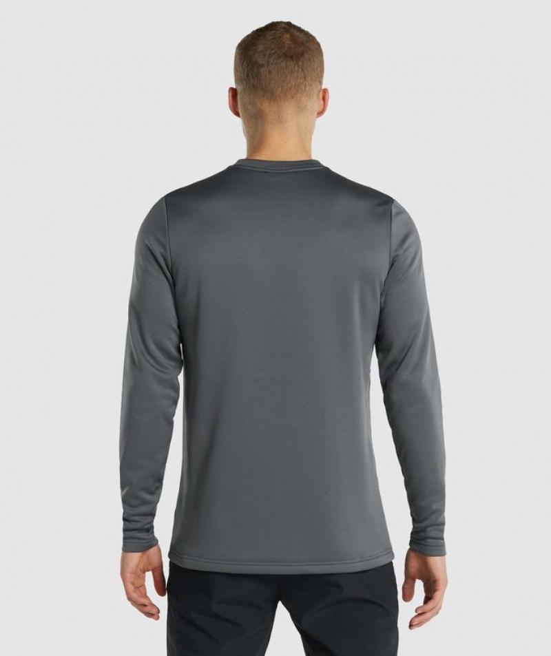 Pullovers Gymshark Arrival Crew Sweatshirt Charcoal | WVIED2491