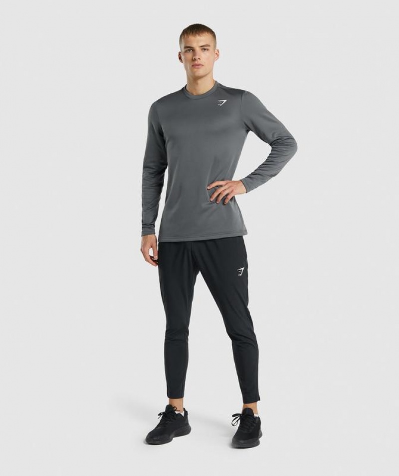 Pullovers Gymshark Arrival Crew Sweatshirt Charcoal | WVIED2491