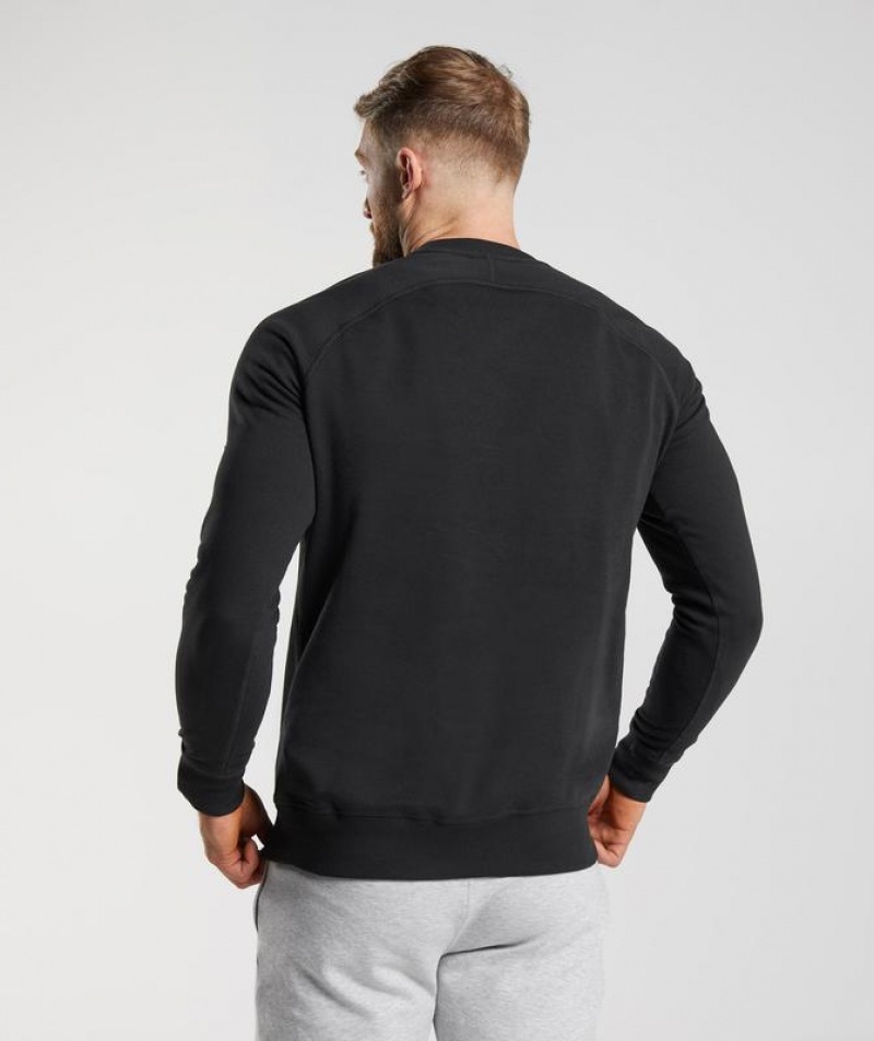 Pullovers Gymshark Crest Sweatshirt Negras | IELSN7064