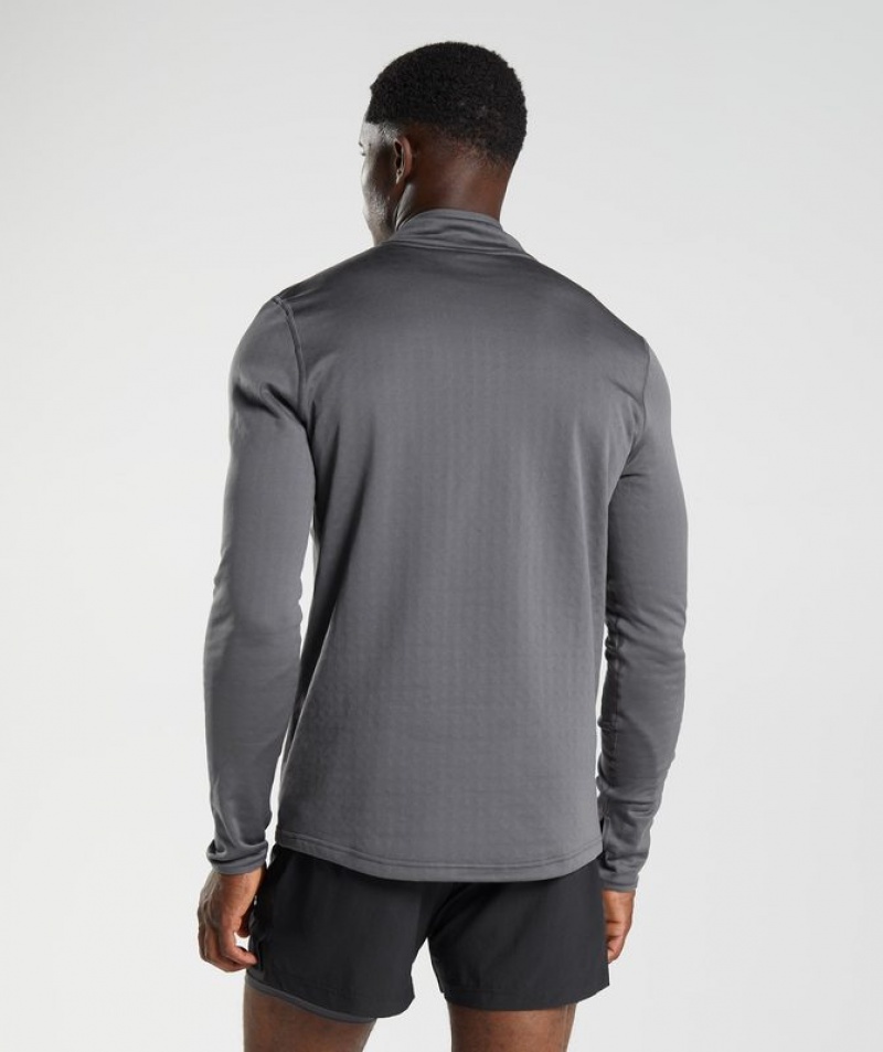 Pullovers Gymshark Deporte 1/4 Zip Gris | OSARE5689