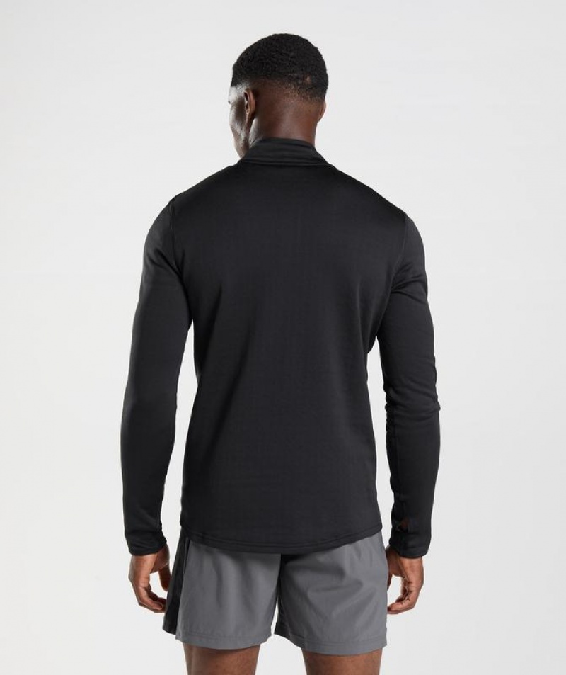 Pullovers Gymshark Deporte 1/4 Zip Negras | BMWHC9250