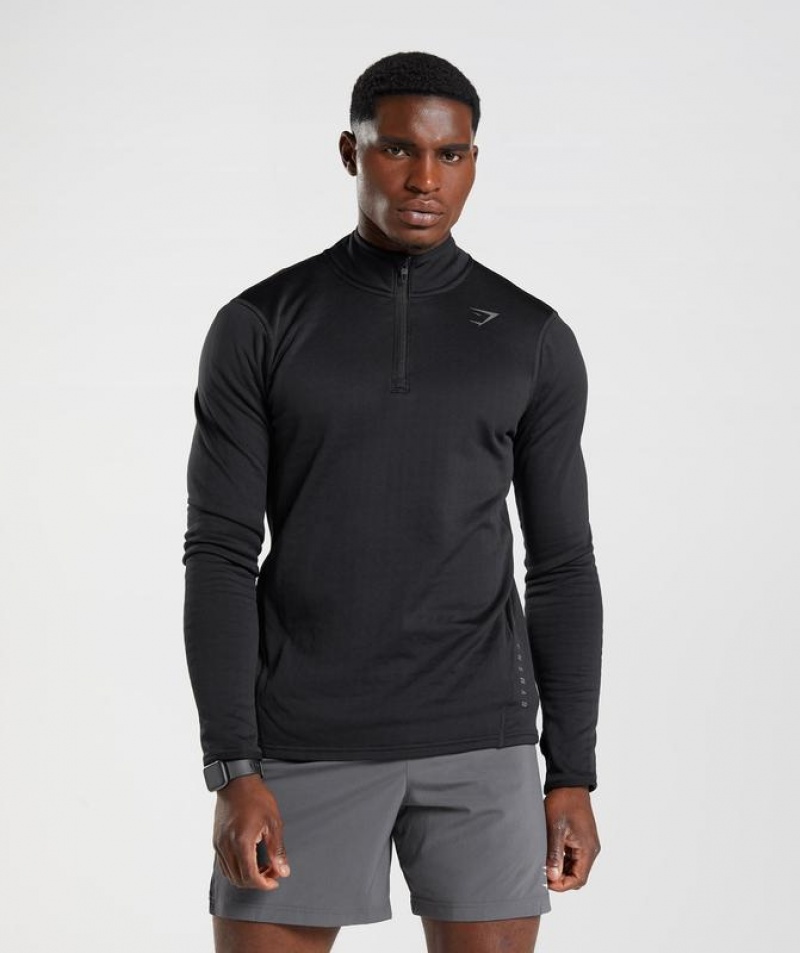 Pullovers Gymshark Deporte 1/4 Zip Negras | BMWHC9250