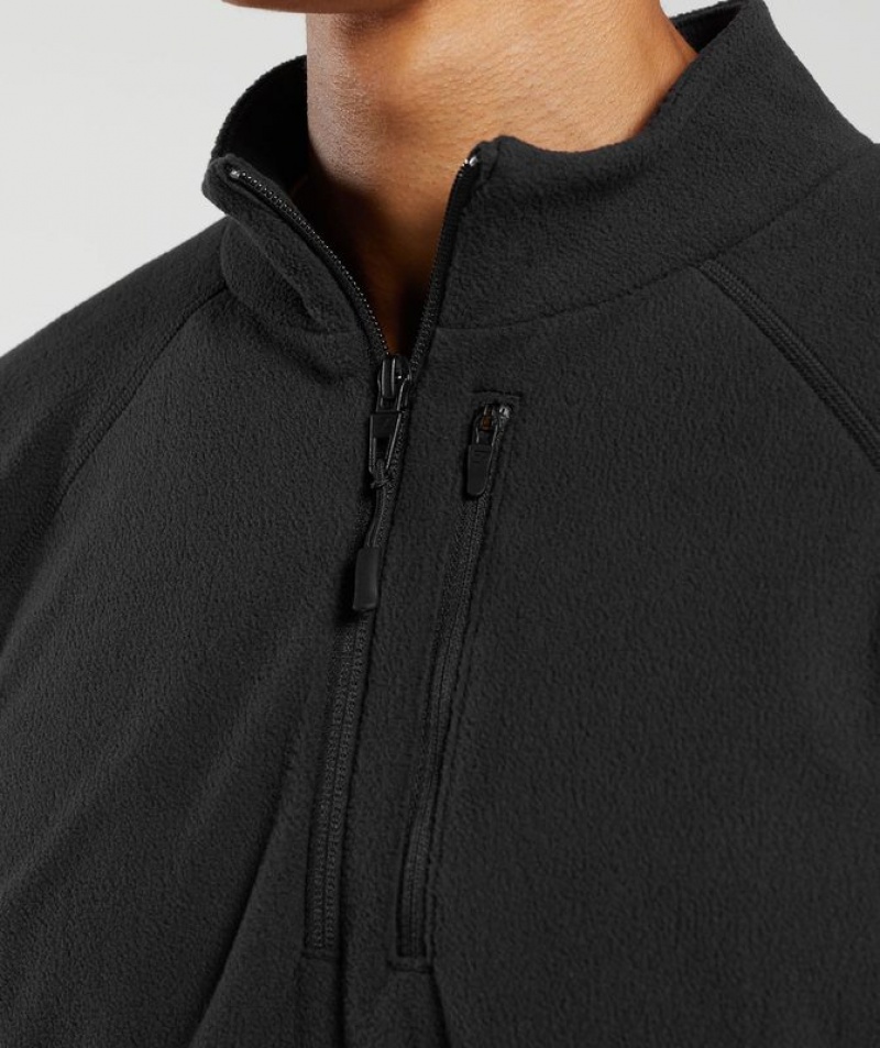 Pullovers Gymshark Fleece 1/4 Zip Negras | SLKYN9027