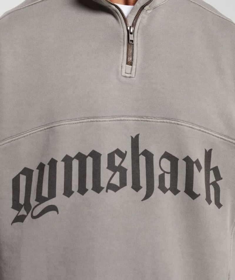 Pullovers Gymshark Heavyweight 1/4 Zip Camuflaje Marrones | CTYIM6975