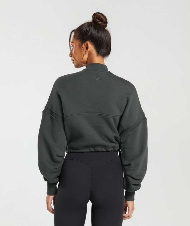 Pullovers Gymshark Heavyweight Loopback Sweat Pullover Gris | RBHGD9815