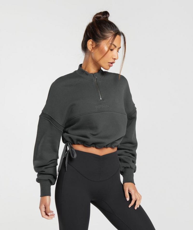 Pullovers Gymshark Heavyweight Loopback Sweat Pullover Gris | RBHGD9815