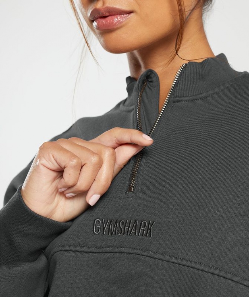 Pullovers Gymshark Heavyweight Loopback Sweat Pullover Gris | RBHGD9815