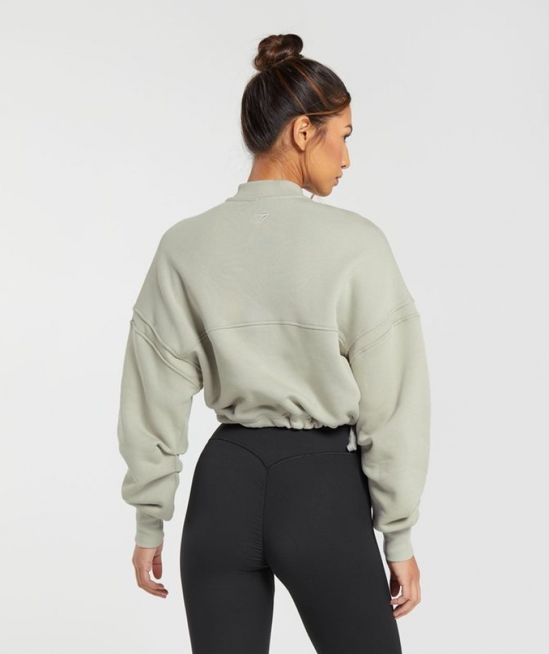 Pullovers Gymshark Heavyweight Loopback Sweat Pullover Gris | IMZYS5927