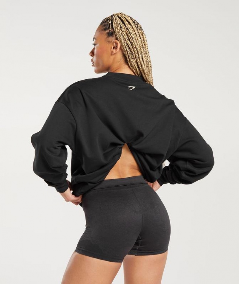 Pullovers Gymshark Ironworks Oversized Sweatshirt Negras | YENKR2539