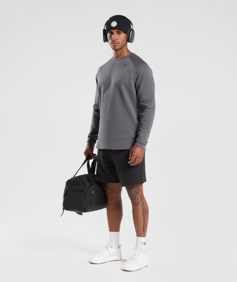 Pullovers Gymshark Knit Crew Gris | HSDOM9540