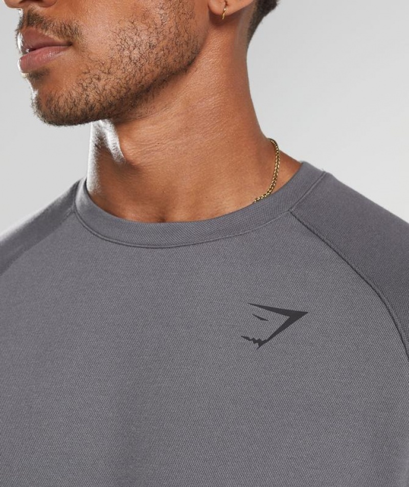 Pullovers Gymshark Knit Crew Gris | HSDOM9540