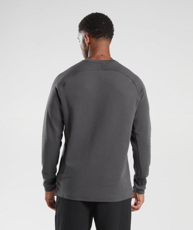 Pullovers Gymshark Knit Crew Gris | PYUGE3624