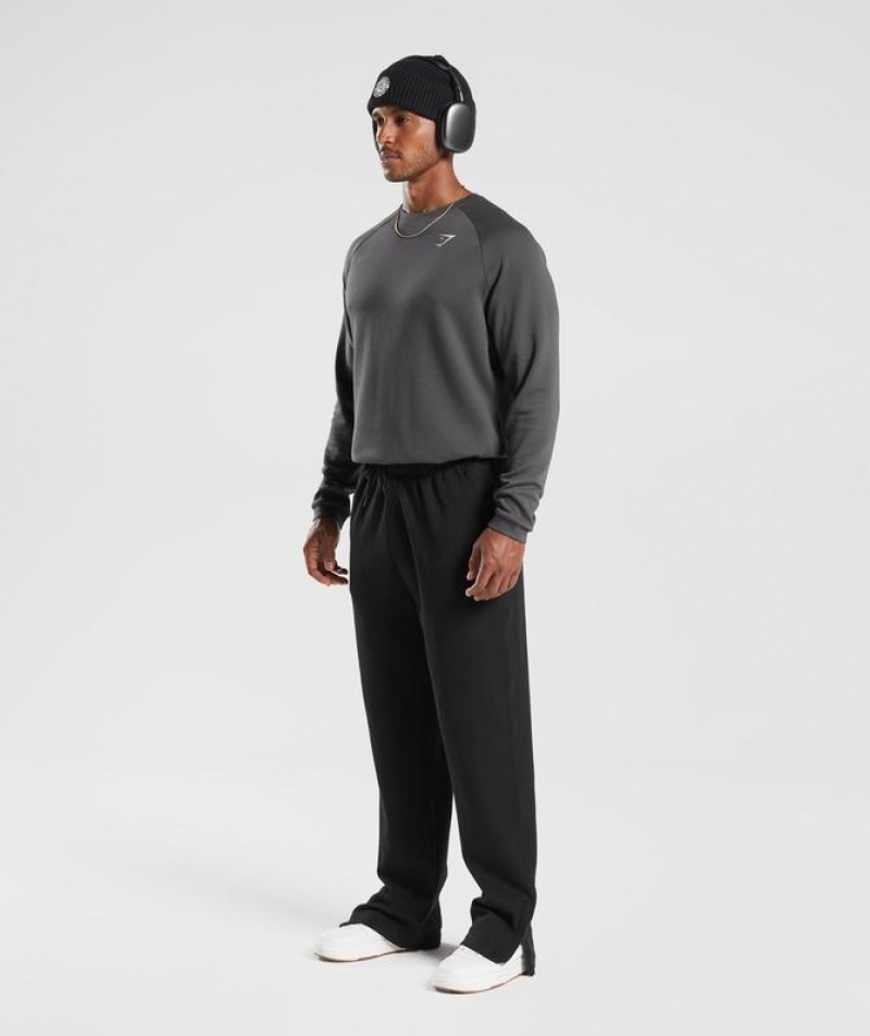 Pullovers Gymshark Knit Crew Gris | PYUGE3624