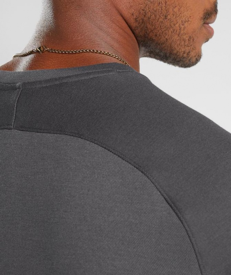 Pullovers Gymshark Knit Crew Gris | PYUGE3624