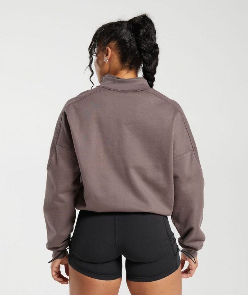 Pullovers Gymshark Legacy Oversized Sweatshirt Walnut Mauve | RNDWA9615