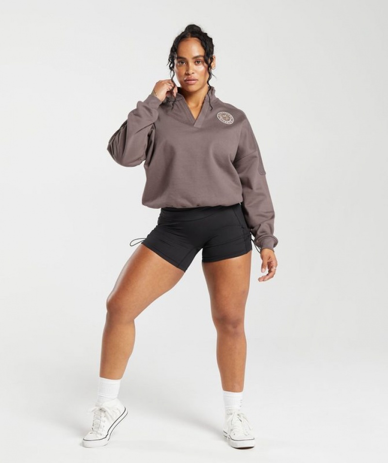 Pullovers Gymshark Legacy Oversized Sweatshirt Walnut Mauve | RNDWA9615