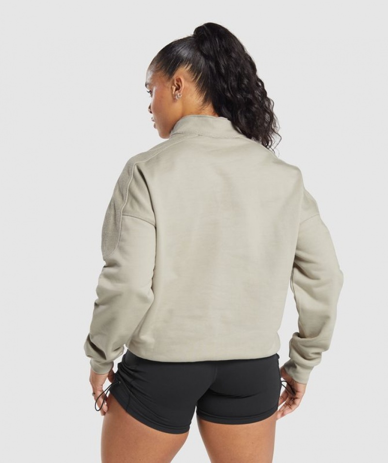 Pullovers Gymshark Legacy Oversized Sweatshirt Marrones | ZXEUB9083