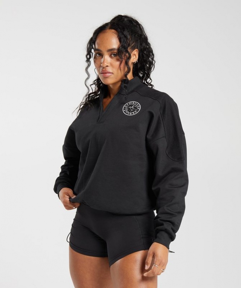 Pullovers Gymshark Legacy Oversized Sweatshirt Negras | KCZUL1680