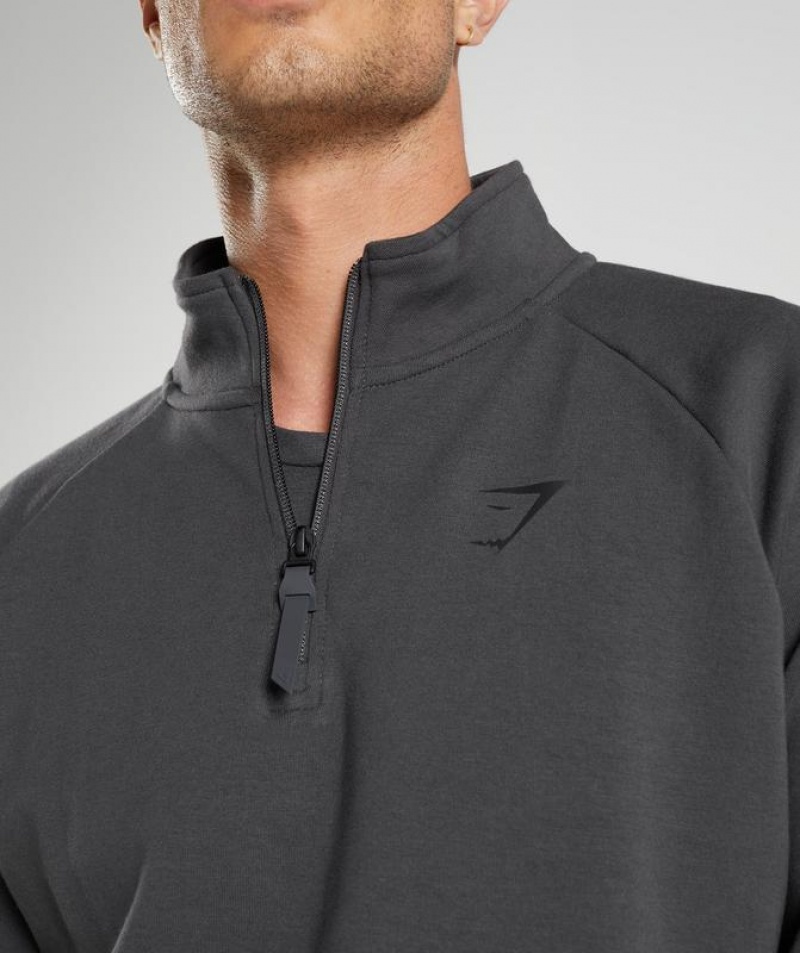 Pullovers Gymshark Rest Day 1/4 Zip Gris | MFUGJ4305