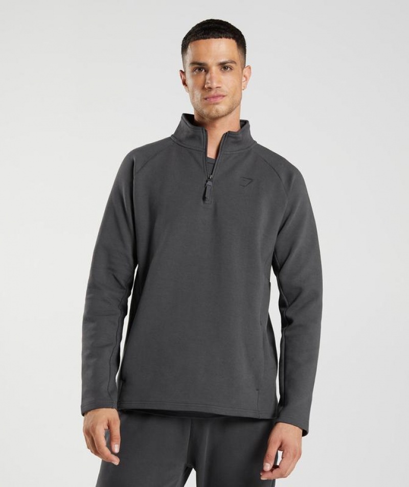 Pullovers Gymshark Rest Day 1/4 Zip Gris | MFUGJ4305