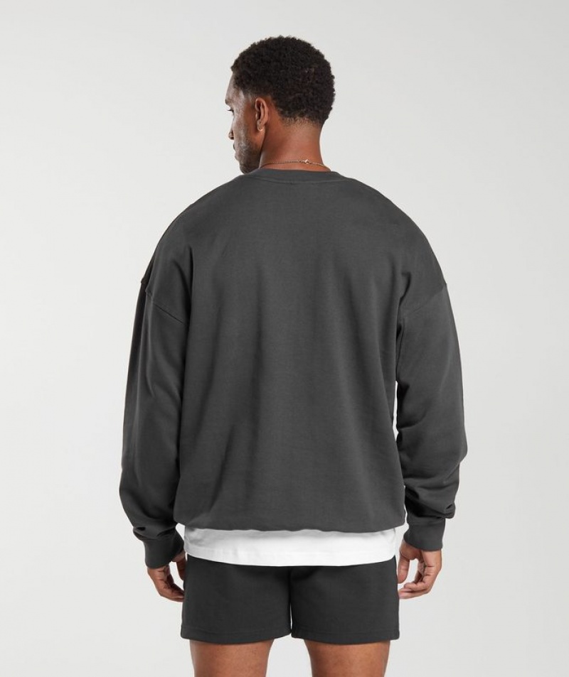 Pullovers Gymshark Rest Day Essential Crew Gris | MBHXC1960