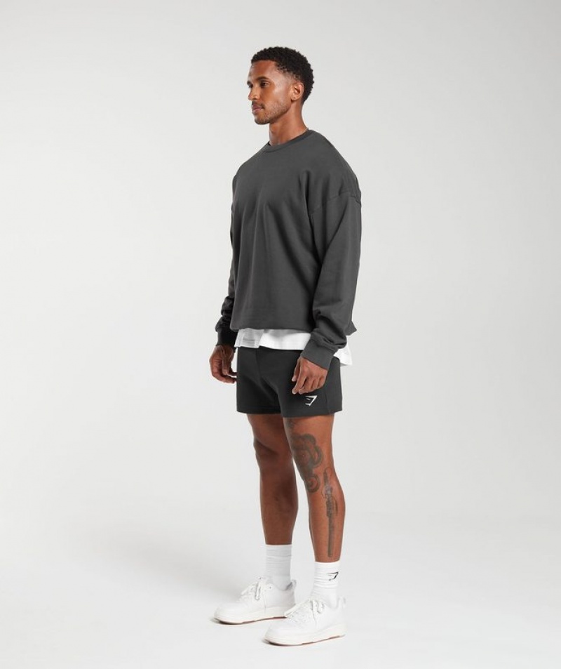 Pullovers Gymshark Rest Day Essential Crew Gris | MBHXC1960