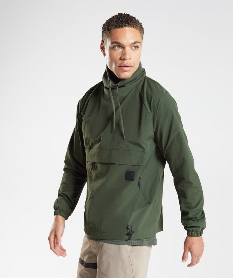 Pullovers Gymshark Retake Anorak Verde Oliva | ABWJV1645