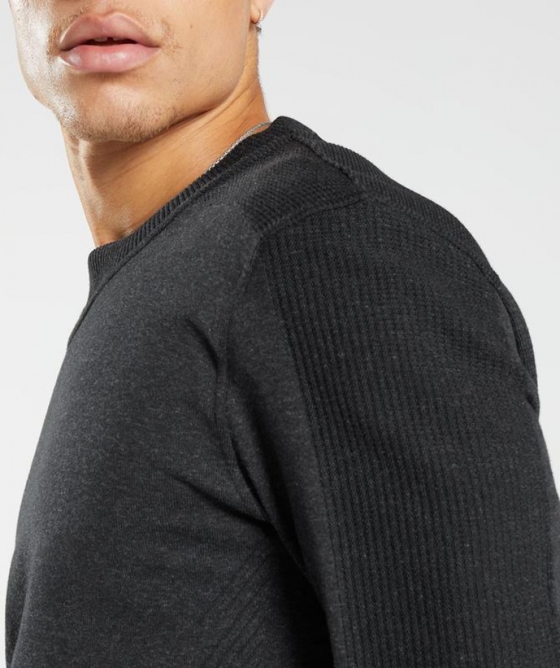 Pullovers Gymshark Retake Crew Negras | ABMFL3091