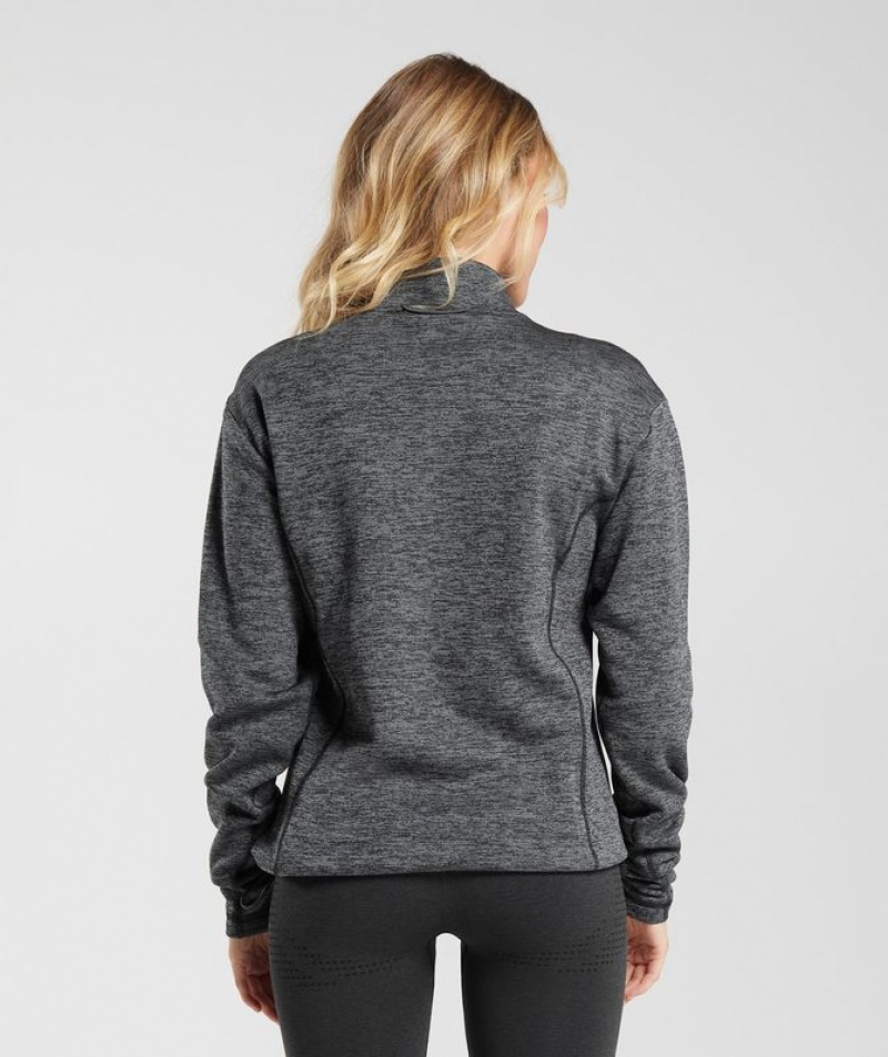 Pullovers Gymshark Thermal Fleece 1/4 Zip Pullover Gris | TJFXI9425