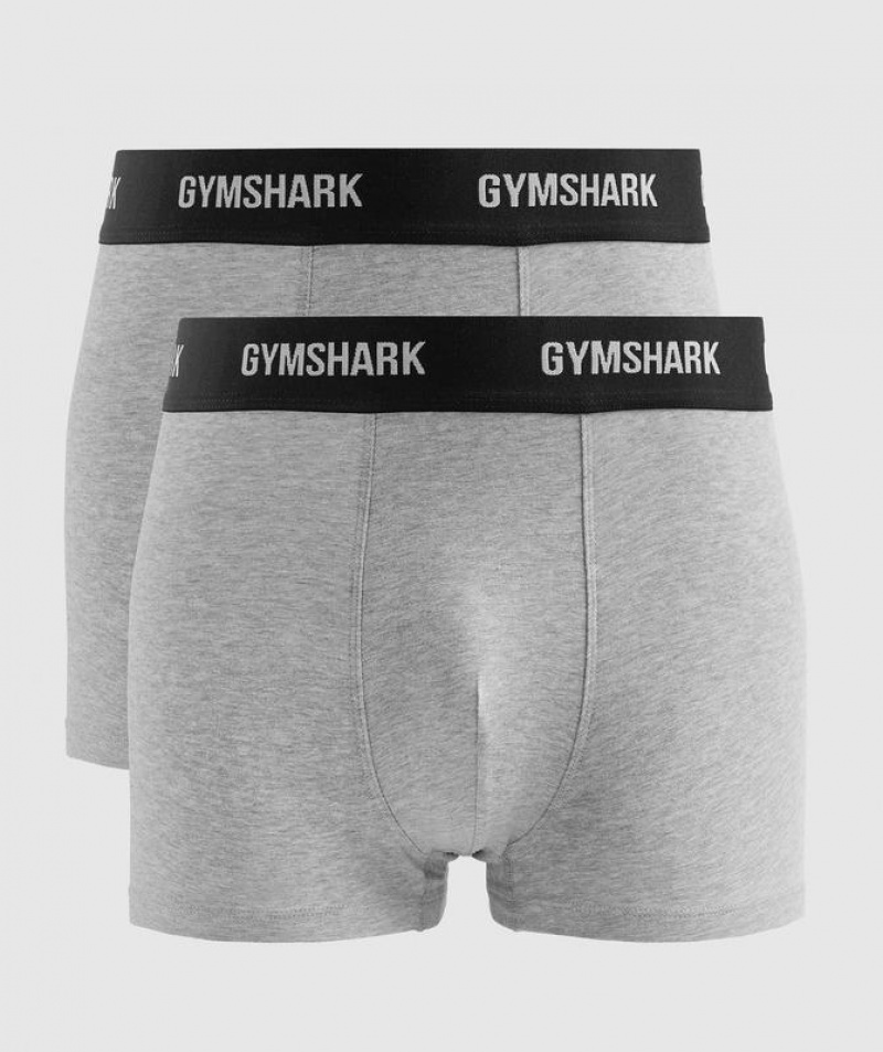 Ropa Interior Gymshark Boxers 2 Pack Gris Claro | TLYAQ3910