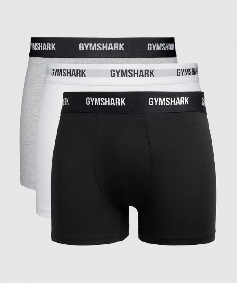 Ropa Interior Gymshark Boxers 3 PK Gris | EWCSX7129