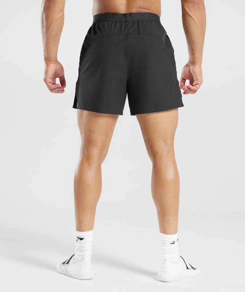 Short Gymshark 315 Woven Shorts Negras | DBOWN8597