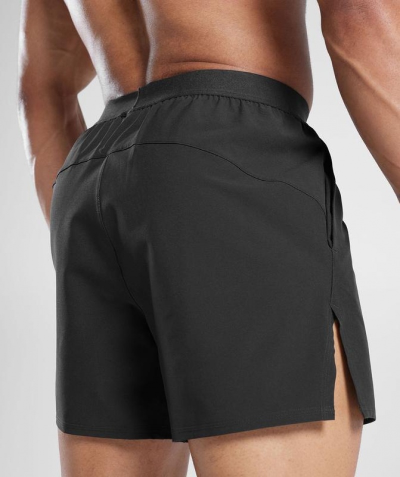 Short Gymshark 315 Woven Shorts Negras | DBOWN8597