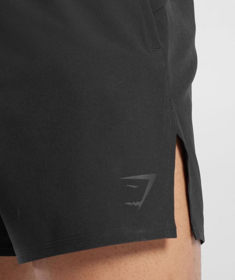 Short Gymshark 315 Woven Shorts Negras | DBOWN8597