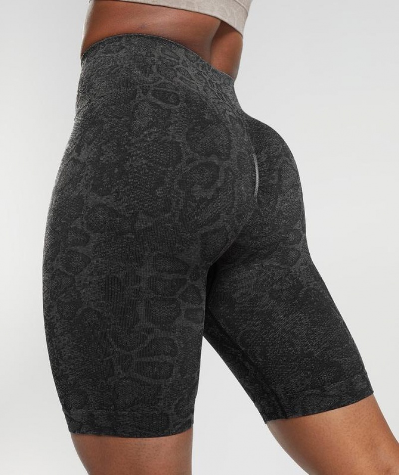 Short Gymshark Adapt Animal Seamless Cycling Shorts Urban Grey/Black | WIQZK6294