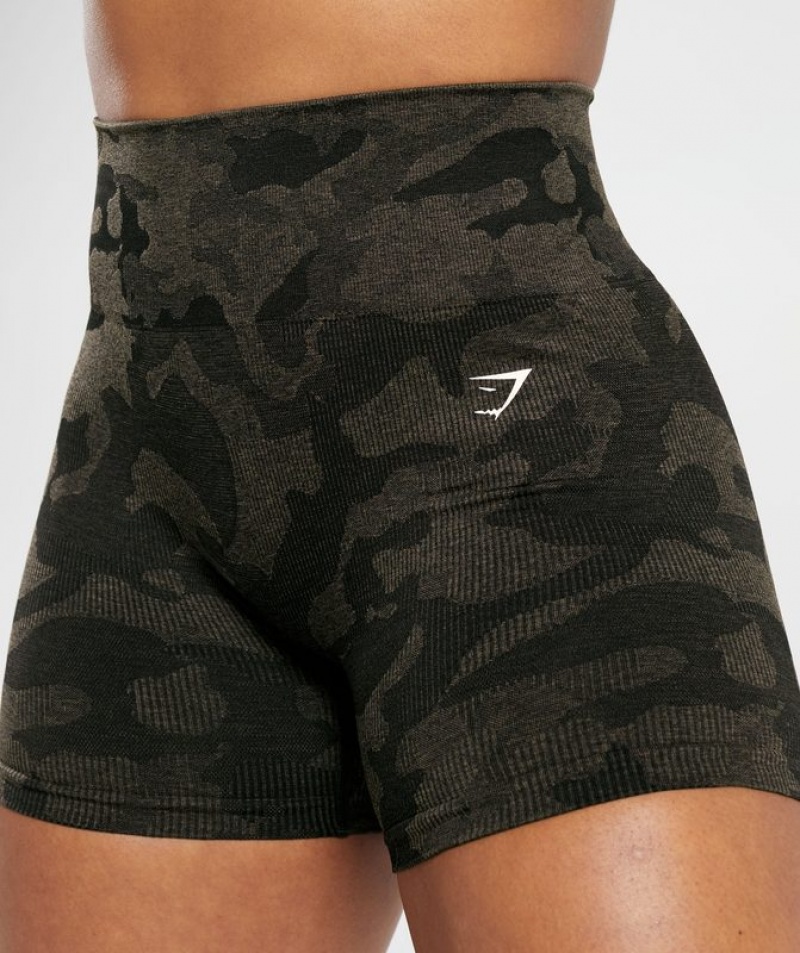 Short Gymshark Adapt Camo Seamless Acanalado Shorts Marrones | LCEVS4508