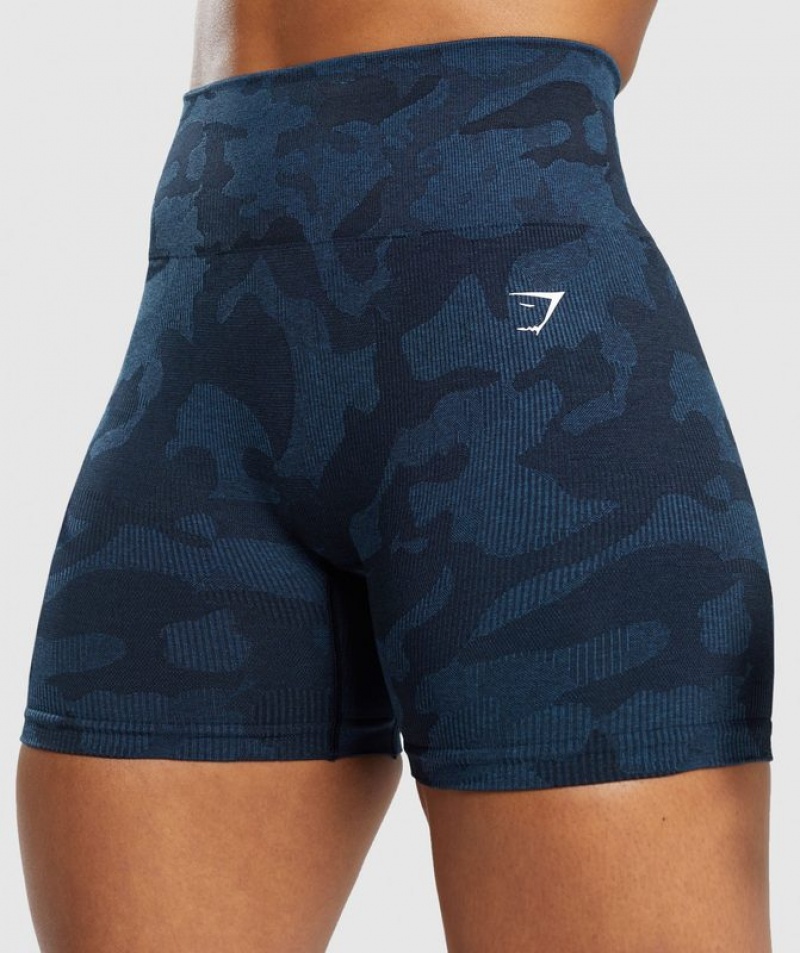 Short Gymshark Adapt Camo Seamless Acanalado Shorts Azules | KDCIM2307