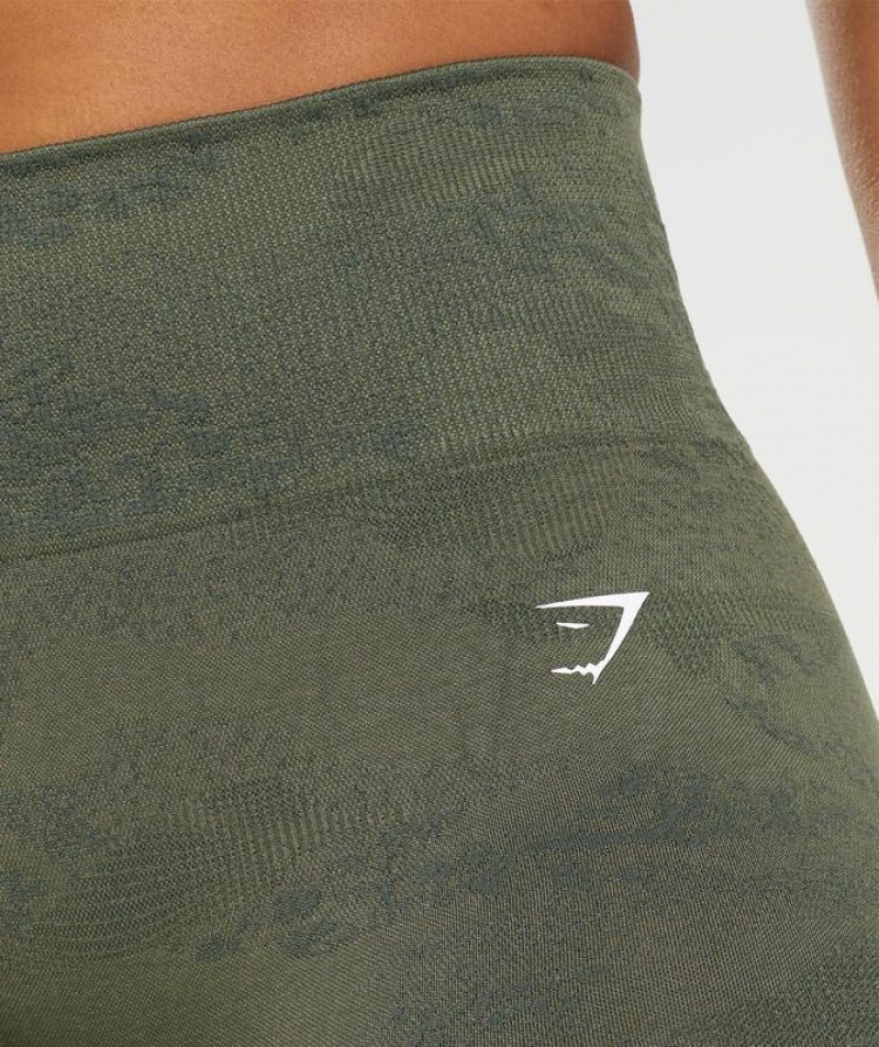 Short Gymshark Adapt Camo Seamless Shorts Verde Oliva | QZBYN3261