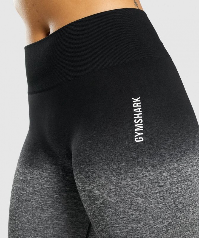 Short Gymshark Adapt Ombre Seamless Shorts Black/Black Marl | CWUMS6459