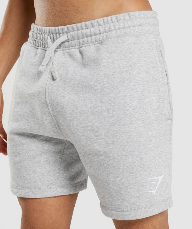 Short Gymshark Crest Shorts Gris Claro | CVMPZ2478