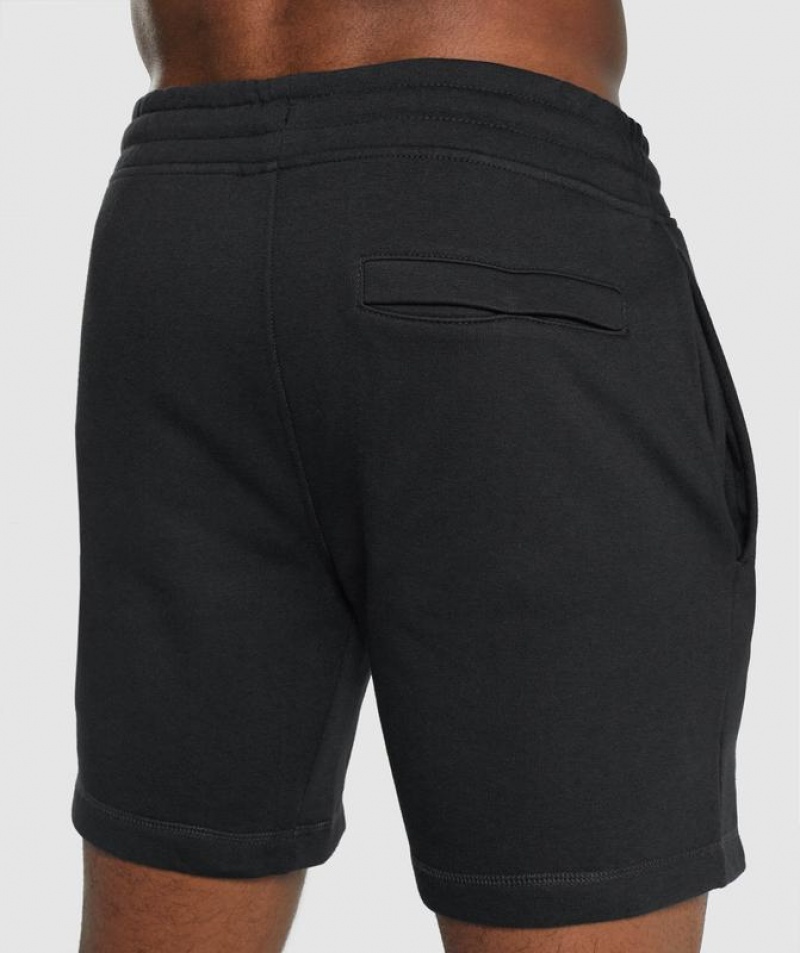 Short Gymshark Crest Shorts Negras | NPGUW4781