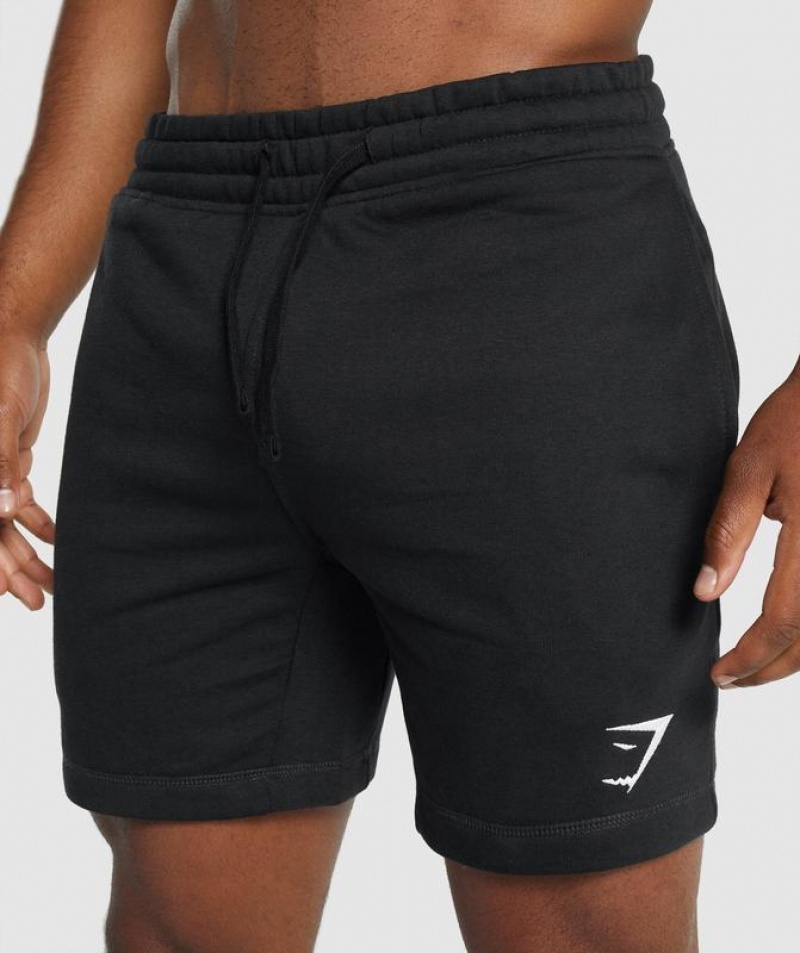 Short Gymshark Crest Shorts Negras | NPGUW4781