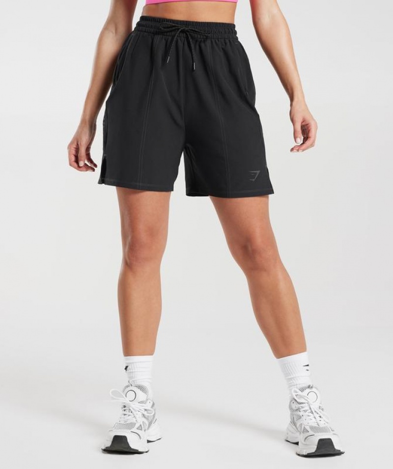 Short Gymshark Deporte Woven Shorts Negras | WXVIE5896