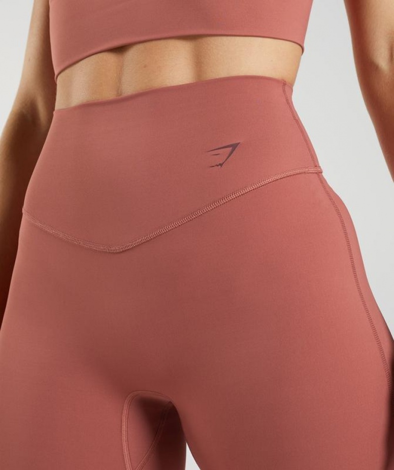 Short Gymshark Elevate Cycling Shorts Rosas Marrones | FRJQX7196