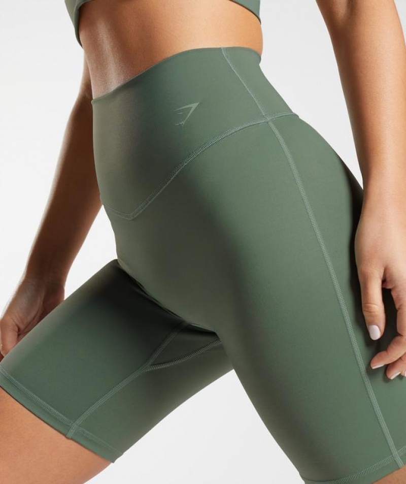 Short Gymshark Elevate Cycling Shorts Verde | GBRMD7461