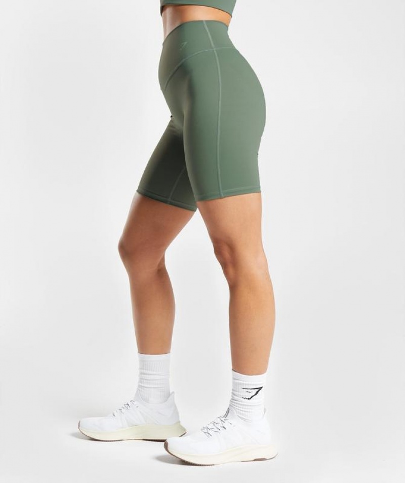 Short Gymshark Elevate Cycling Shorts Verde | GBRMD7461