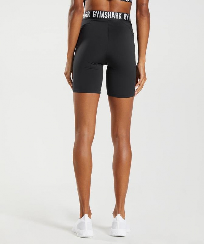 Short Gymshark Entrenamiento Brandmark Cycling Shorts Negras | ZLAPK2701