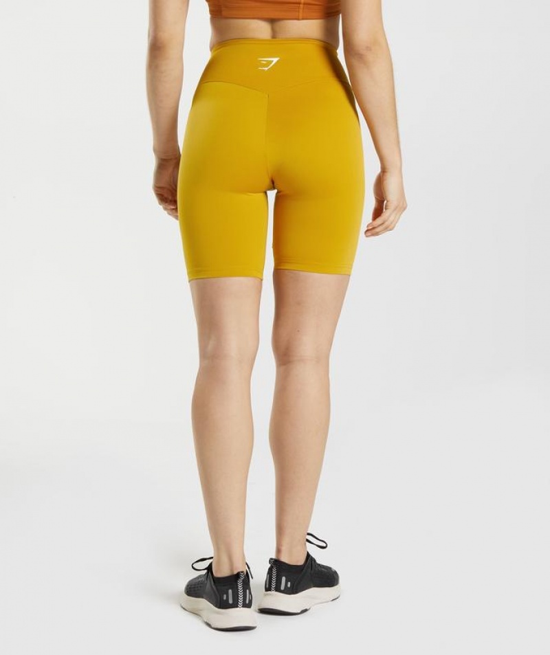 Short Gymshark Entrenamiento Cycling Shorts Amarillo | DEBSK1856