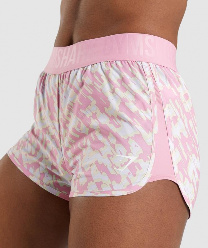 Short Gymshark Entrenamiento Loose Fit Shorts Rosas | IUNBD1037