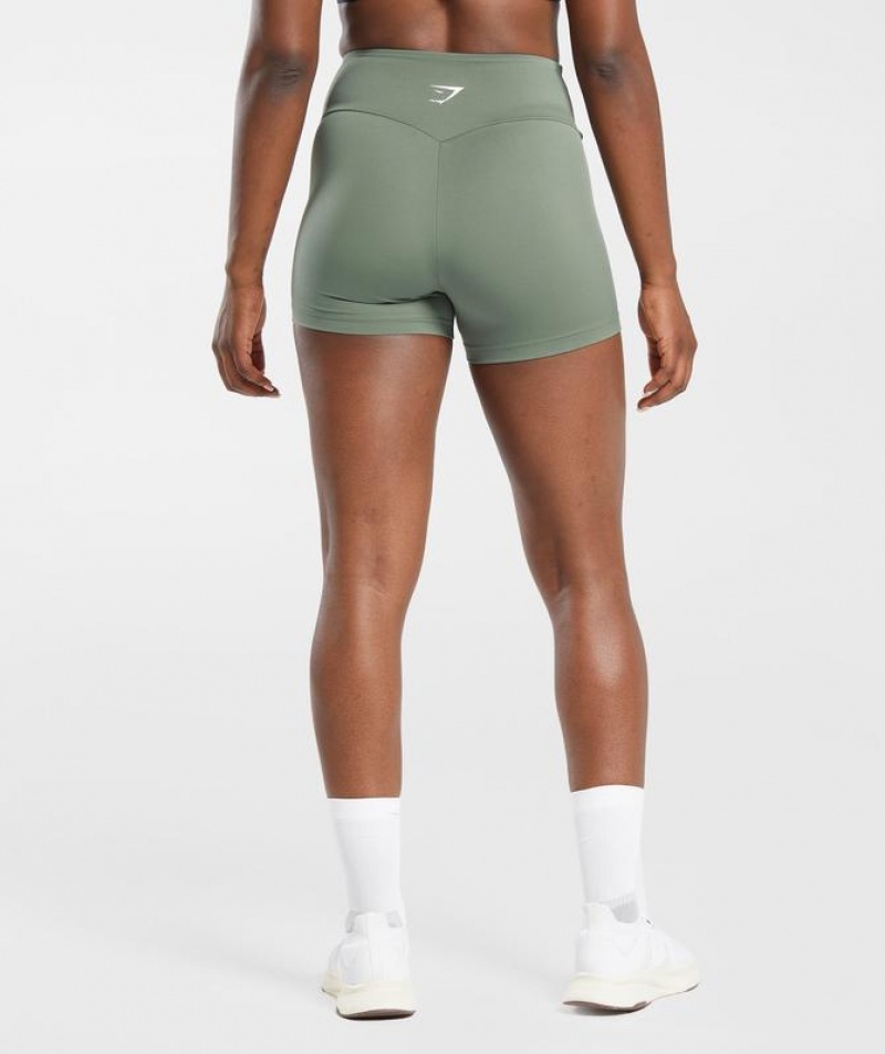 Short Gymshark Entrenamiento Tight Shorts Verde | LPHIU1347